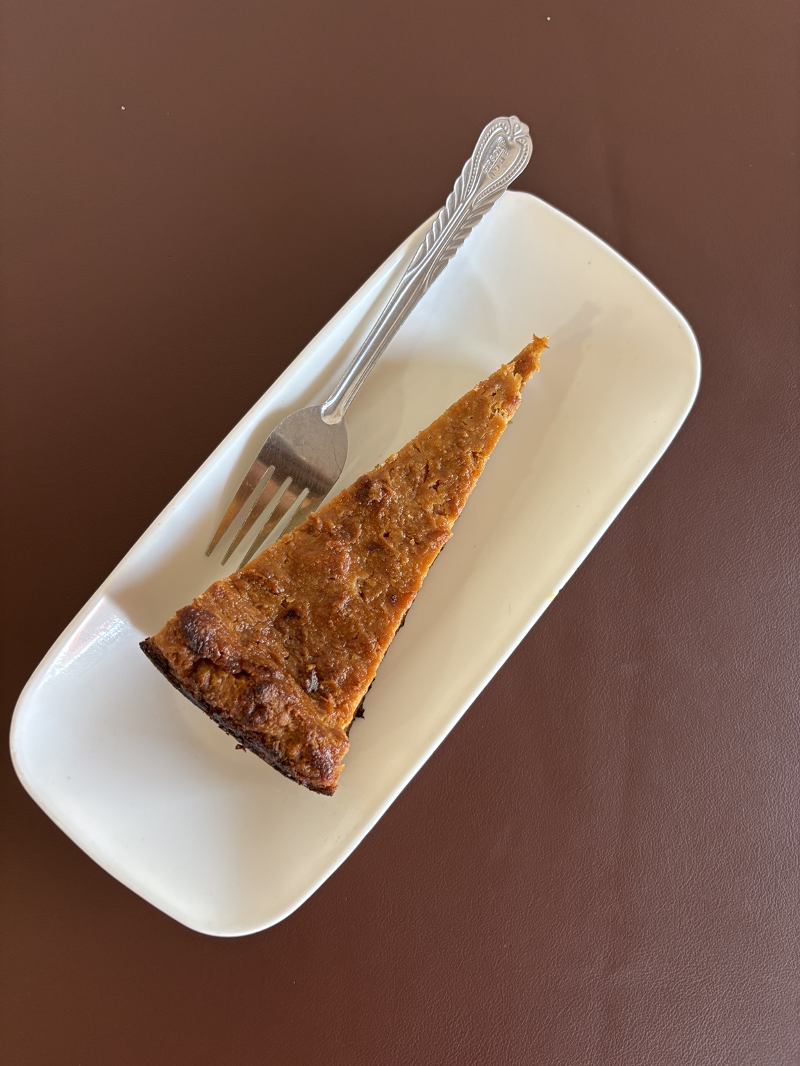 Rebanada de budín de Pollos Asados El Chispa